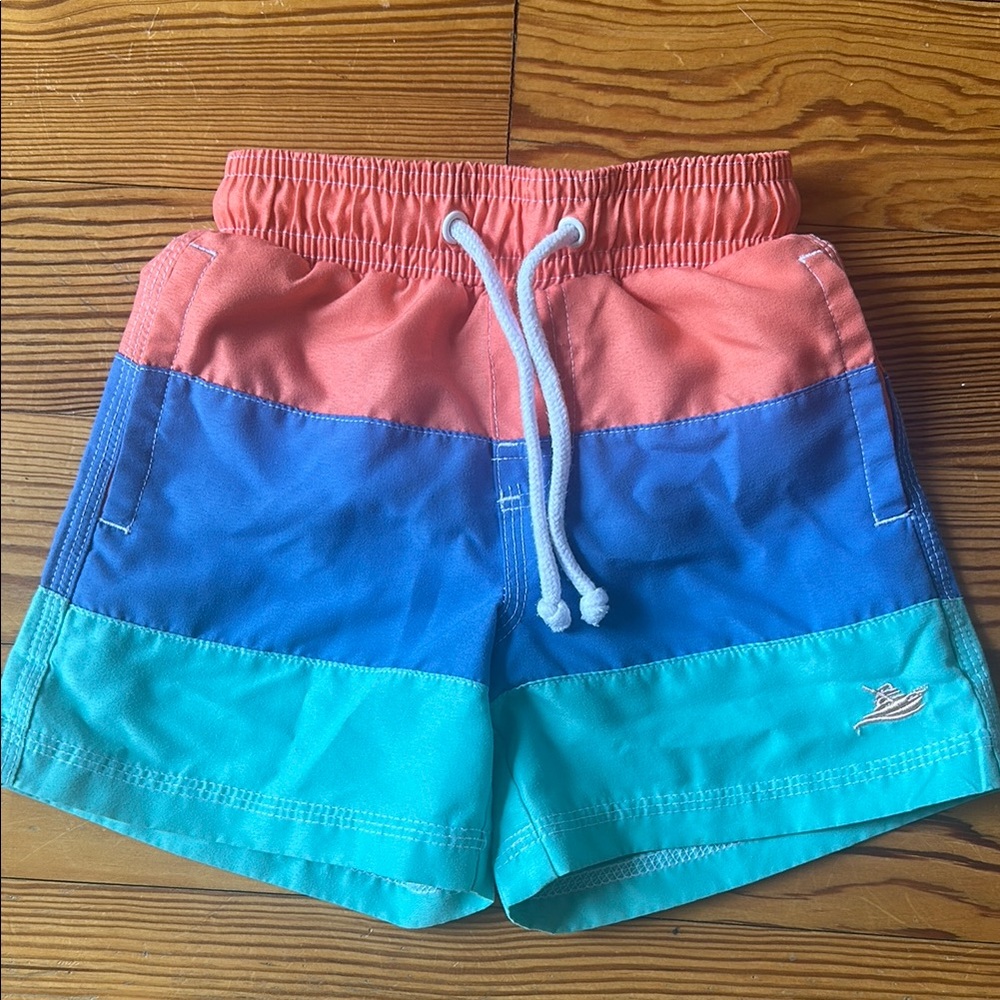 Colorful Striped Swim Shorts 2T EUC